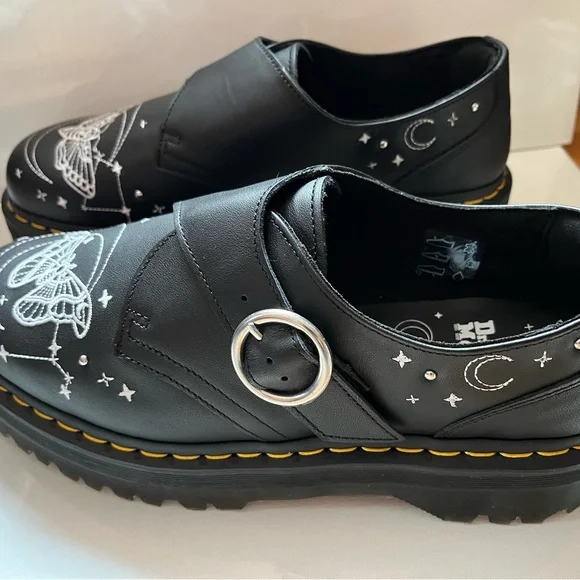 DR. MARTENS Monk Celestial Moth Platform Shoes Unisex Size Men 10/Woman 11 - Picture 4 of 11